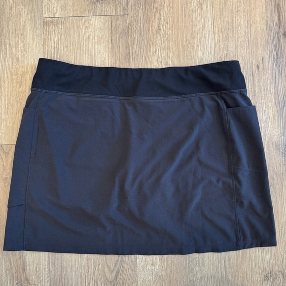 Smartwool Merino Wool Sport Lined Athletic Skort Side Pockets Black Size Medium - Picture 6 of 7